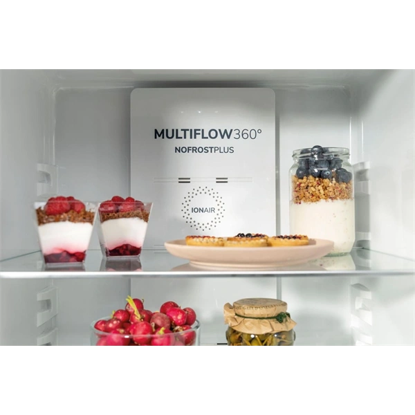 Gorenje NRK6202ES4 inox, alulfagyasztós, Hűtő:235L, Fagyasztó:96L, No frost Plus hűtőszekrény (Újszerű)