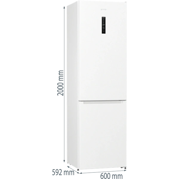 Gorenje NRK620DA2W4 fehér, alulfagyasztós, Hűtő:235L, Fagyasztó:96L, hűtőszekrény
