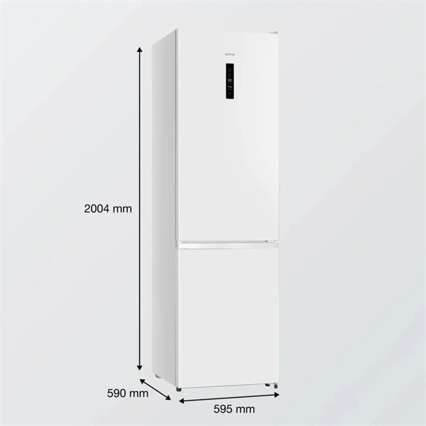 Gorenje NRK620EAW4 fehér, No Frost, alulfagyasztós, kombinált hűtőszekrény