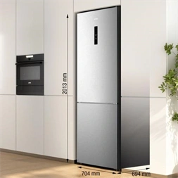 Gorenje NRK720EAXL4 szürke, alulfagyasztós, Hűtő:345L, Fagyasztó:150L, hűtőszekrény