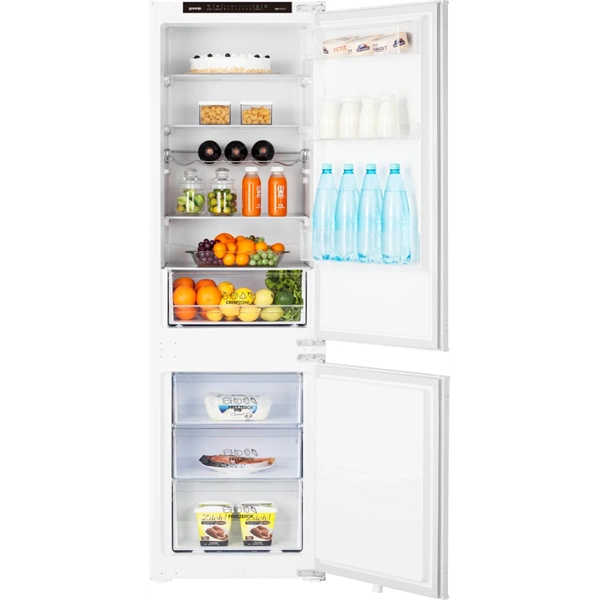 Gorenje NRKI4182P1 alulfagyasztós, beépíthető, Hűtő:183L, Fagyasztó:63L, No frost hűtőszekrény