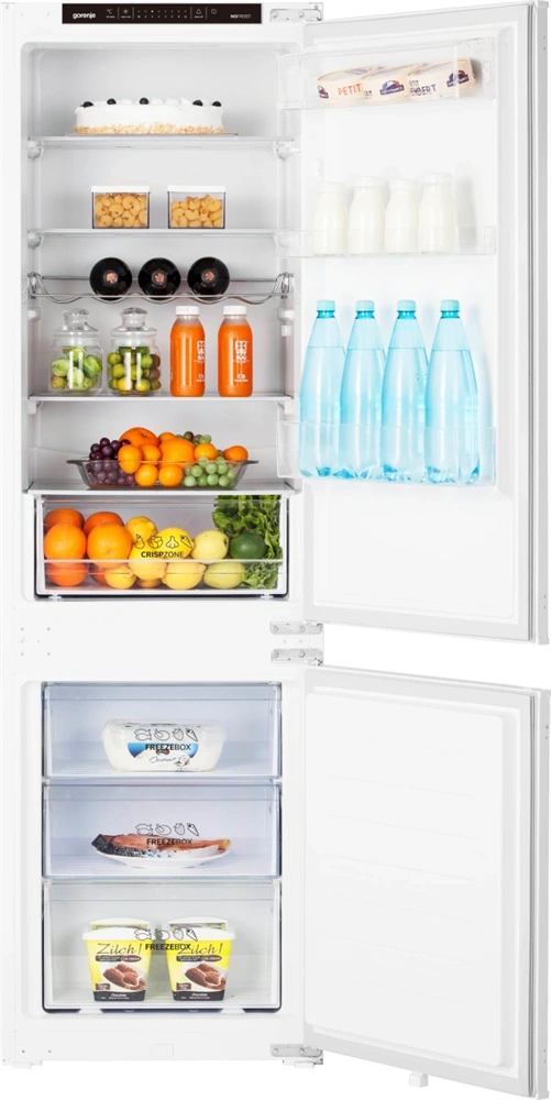 Gorenje NRKI4182P1 alulfagyasztós, beépíthető, Hűtő:183L, Fagyasztó:63L, No frost hűtőszekrény