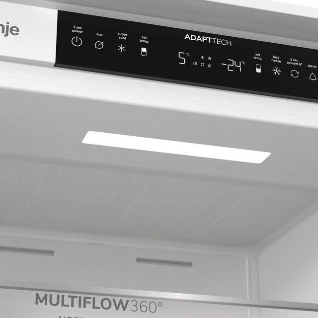 Gorenje NRKI519E41 fehér, alulfagyasztós, beépíthető, Hűtő:208L, Fagyasztó:76L, hűtőszekrény