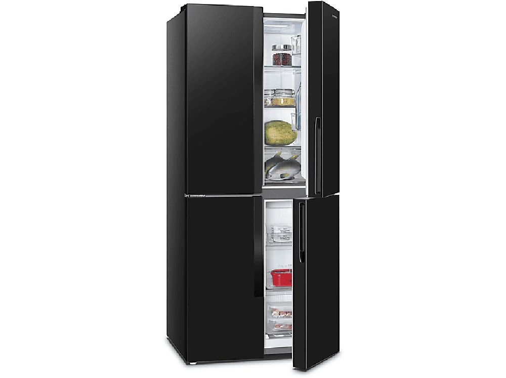 Gorenje NRM818EMB fekete, Side-by-Side, Hűtő:278L, Fagyasztó:149L, No frost hűtőszekrény