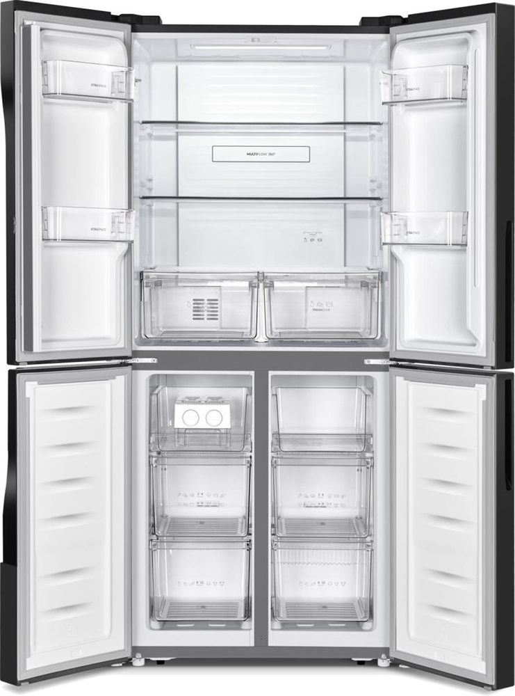 Gorenje NRM818FMB fekete, Side-by-Side, Hűtő:278L, Fagyasztó:149L, No frost Plus hűtőszekrény