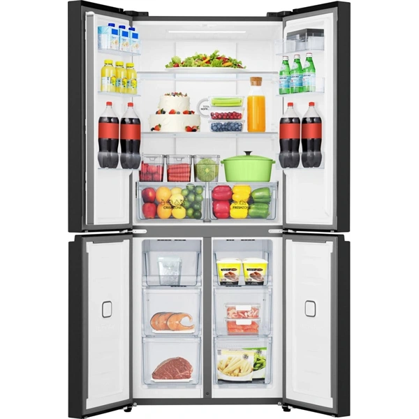 Gorenje NRM819E61BX fekete, Multidoor, Hűtő:311L, Fagyasztó:149L, hűtőszekrény