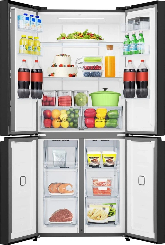 Gorenje NRM819E61BX fekete, Multidoor, Hűtő:311L, Fagyasztó:149L, hűtőszekrény