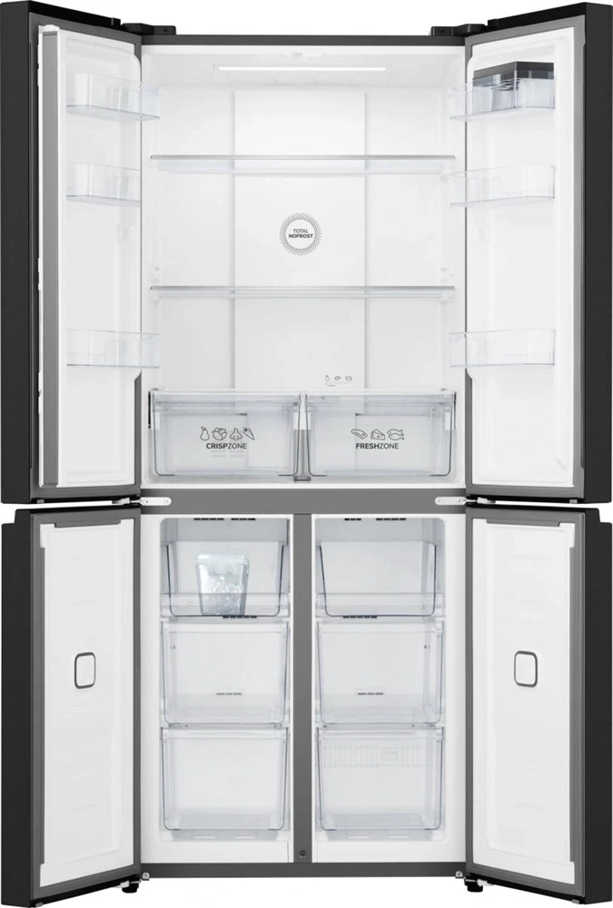 Gorenje NRM819E61BX fekete, Multidoor, Hűtő:311L, Fagyasztó:149L, hűtőszekrény