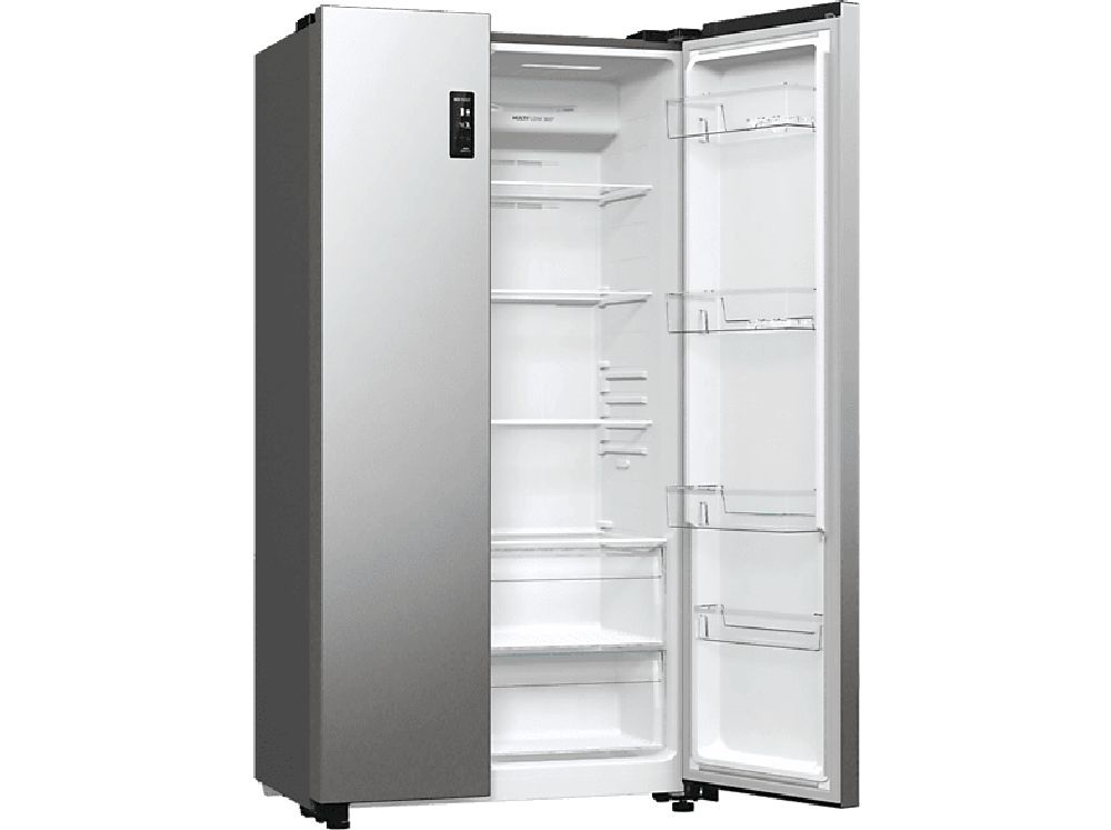 Gorenje NRR9185EAXL ezüst, Side-by-Side, Hűtő:358L, Fagyasztó:192L, hűtőszekrény