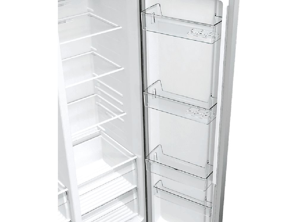 Gorenje NRR9185EAXL ezüst, Side-by-Side, Hűtő:358L, Fagyasztó:192L, hűtőszekrény
