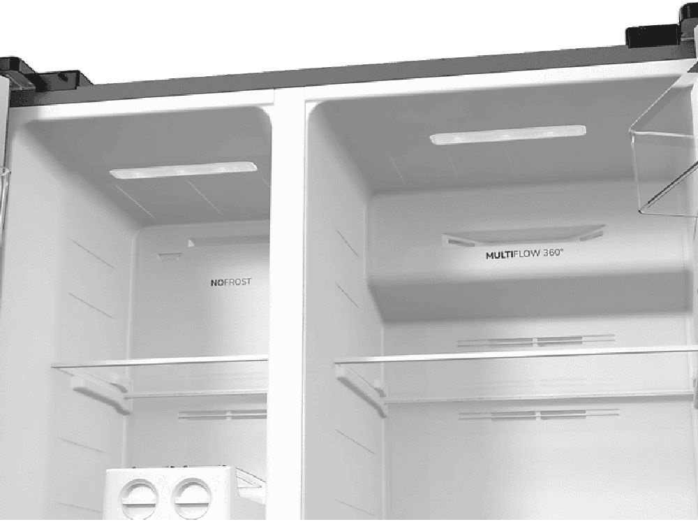 Gorenje NRR9185EAXL ezüst, Side-by-Side, Hűtő:358L, Fagyasztó:192L, hűtőszekrény