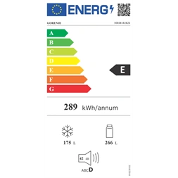Gorenje NRS8182KX szürke, Side-by-Side, Hűtő:266L, hűtőszekrény