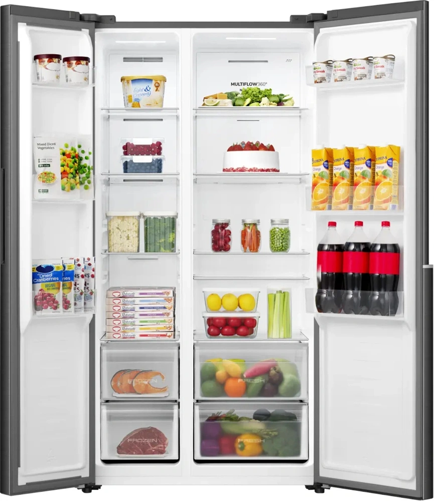 Gorenje NRS917E41BX fekete, No Frost, Side-by-Side, 544 l, hűtőszekrény