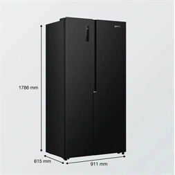 Gorenje NRS917E41BX fekete, No Frost, Side-by-Side, 544 l, hűtőszekrény
