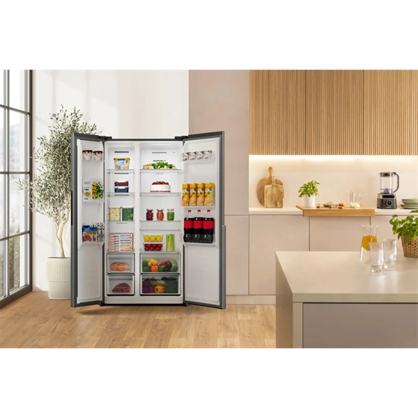 Gorenje NRS917E41BX fekete, No Frost, Side-by-Side, 544 l, hűtőszekrény