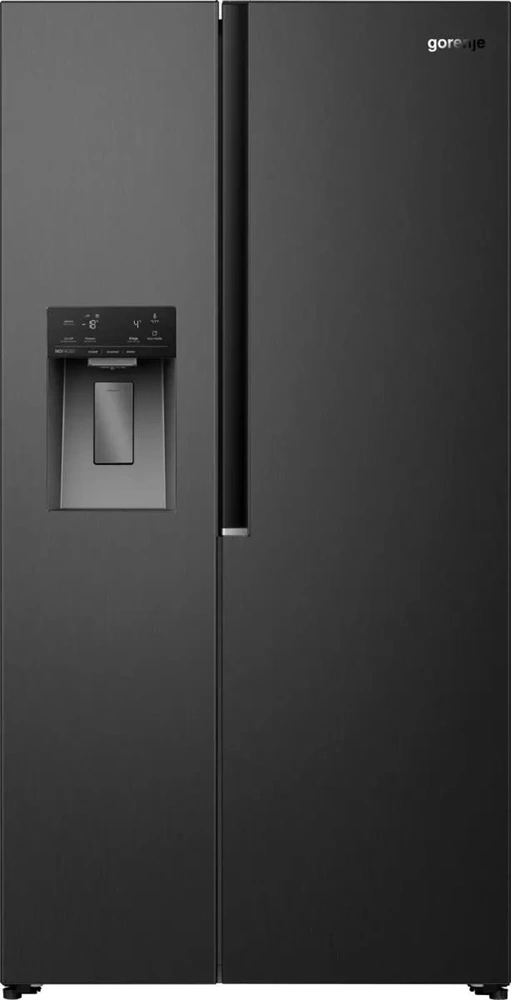 Gorenje NRS917E61BX fekete, No Frost, Side-by-Side, hűtőszekrény