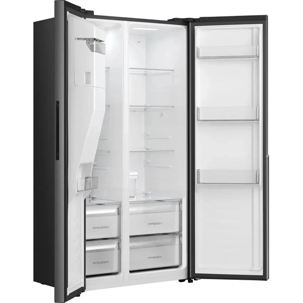 Gorenje NRS917E61BX fekete, No Frost, Side-by-Side, hűtőszekrény