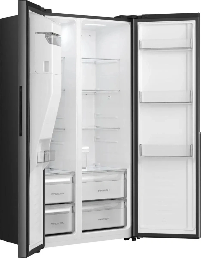 Gorenje NRS917E61BX fekete, No Frost, Side-by-Side, hűtőszekrény