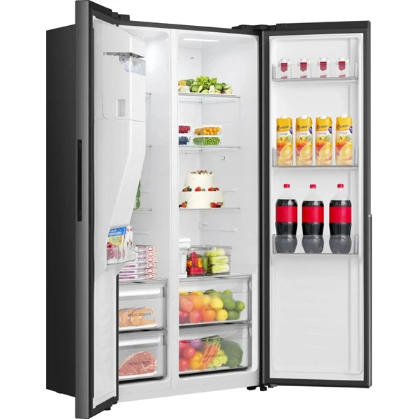 Gorenje NRS917E61BX fekete, No Frost, Side-by-Side, hűtőszekrény
