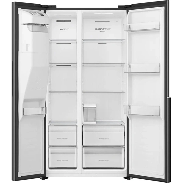Gorenje NRS917E61BX fekete, No Frost, Side-by-Side, hűtőszekrény