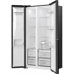 Gorenje NRS917E61BX fekete, No Frost, Side-by-Side, hűtőszekrény