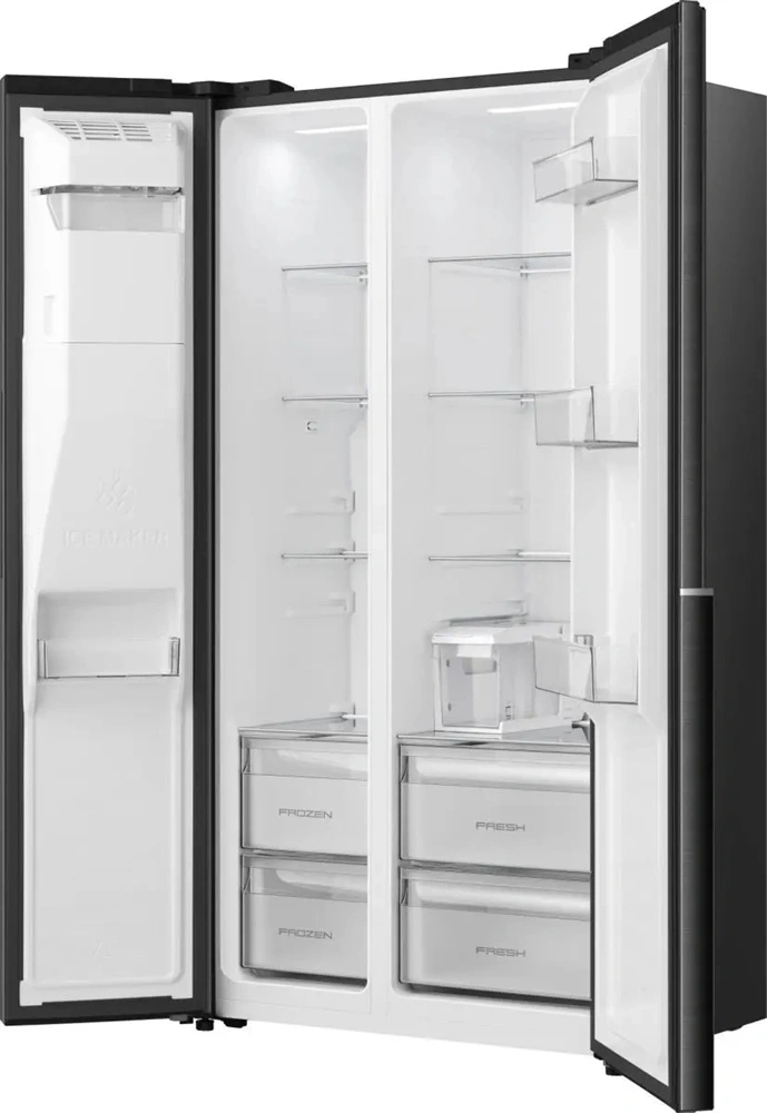 Gorenje NRS917E61BX fekete, No Frost, Side-by-Side, hűtőszekrény
