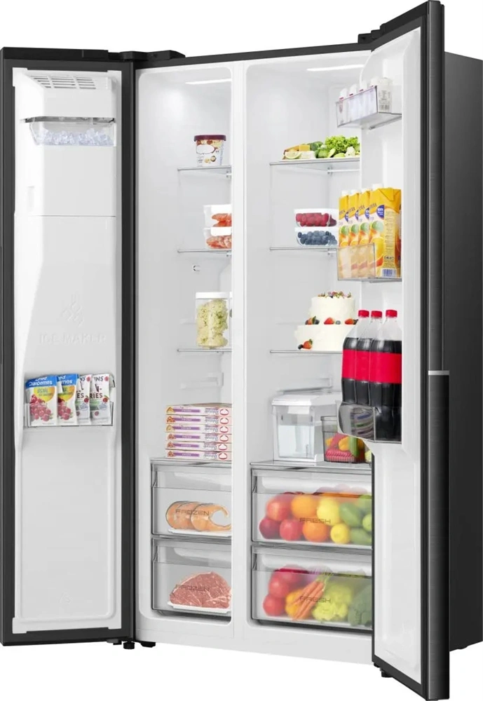 Gorenje NRS917E61BX fekete, No Frost, Side-by-Side, hűtőszekrény