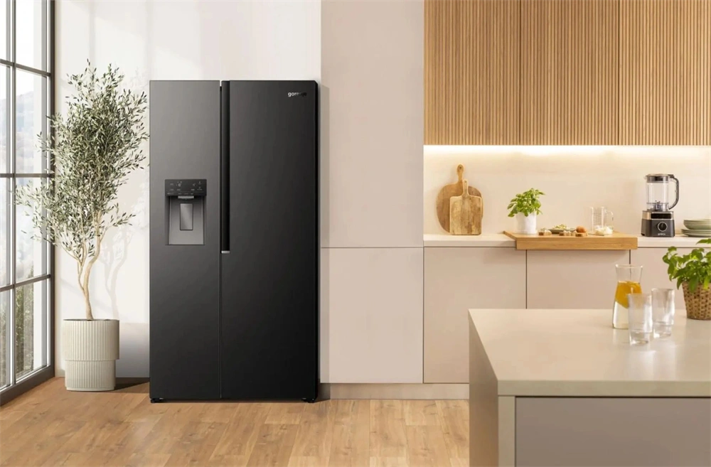 Gorenje NRS917E61BX fekete, No Frost, Side-by-Side, hűtőszekrény