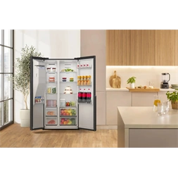 Gorenje NRS917E61BX fekete, No Frost, Side-by-Side, hűtőszekrény