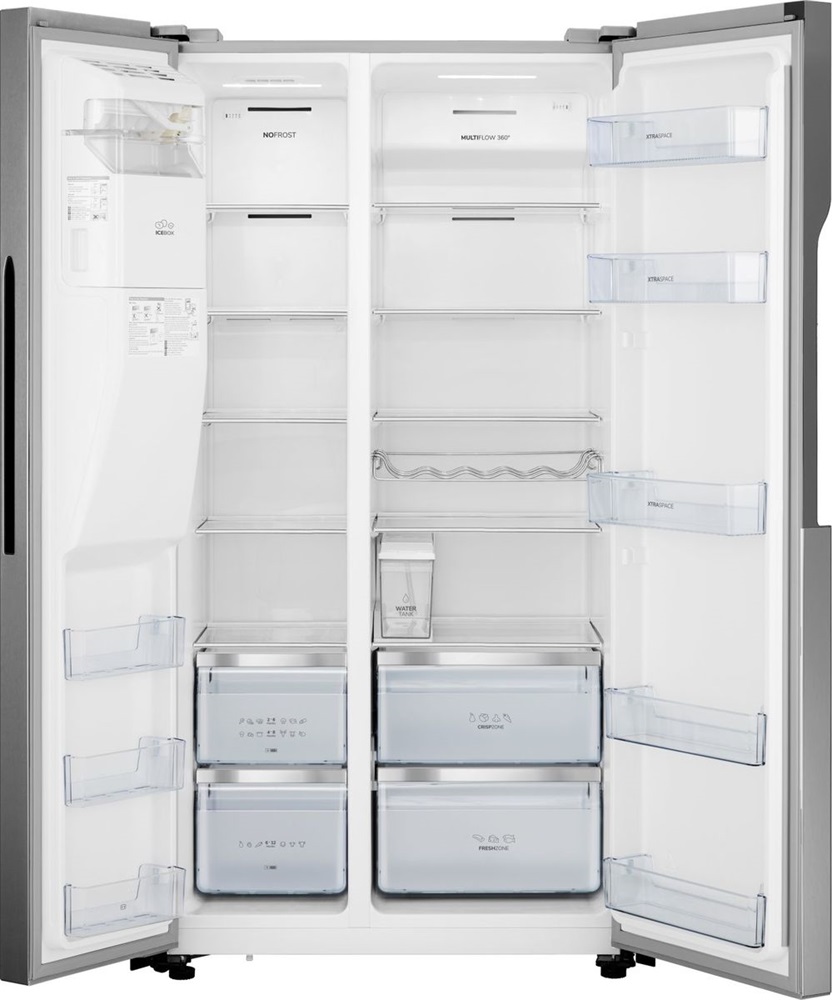 Gorenje NRS9181VX szürke, Side-by-Side, Hűtő:371L, Fagyasztó:185L, No frost Plus hűtőszekrény