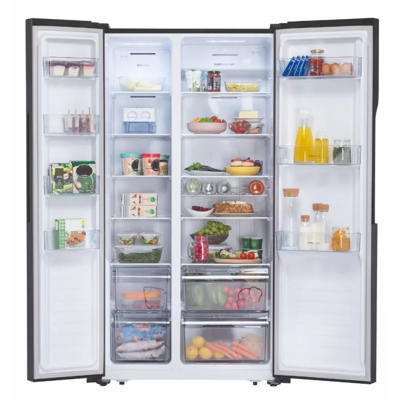 Gorenje NRS918EMB fekete, Side-by-Side, Hűtő:334L, Fagyasztó:185L, No frost Plus hűtőszekrény