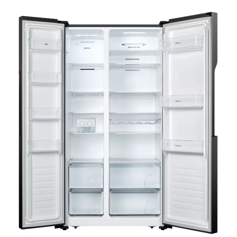 Gorenje NRS918EMB fekete, Side-by-Side, Hűtő:334L, Fagyasztó:185L, No frost Plus hűtőszekrény