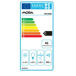 Mora OP530W fehér, hagyományos, méret:50cm, zajszint:63dB, páraelszívó