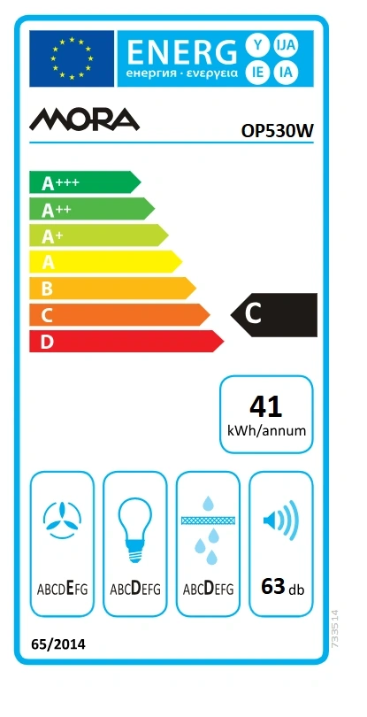 Mora OP530W fehér, hagyományos, méret:50cm, zajszint:63dB, páraelszívó