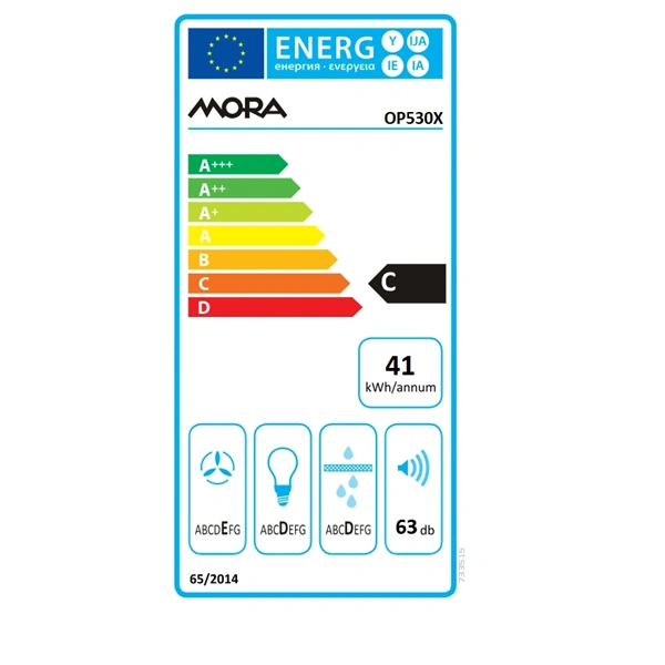 Mora OP530X ezüst, hagyományos, méret:50cm, zajszint:63dB, páraelszívó