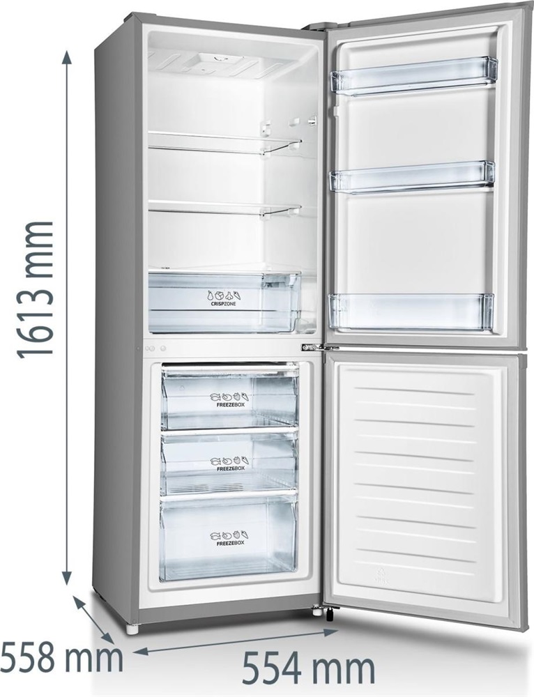 Gorenje RK416EPS4 szürke, alulfagyasztós, Hűtő:159L, Fagyasztó:71L, hűtőszekrény