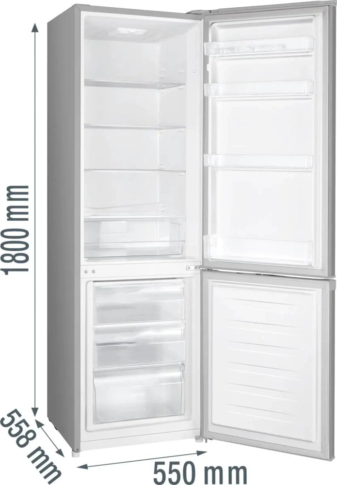 Gorenje RK418DPS4I ezüst, alulfagyasztós, kombinált hűtőszekrény