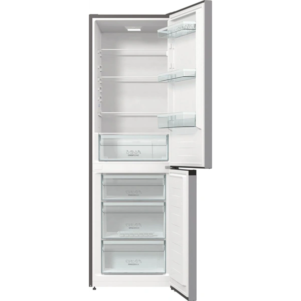 Gorenje RK6192ES4 fémszürke, alulfagyasztós, Hűtő:208L, Fagyasztó:112L, hűtőszekrény (Használt - B)