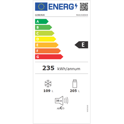 Gorenje RK6192EW4 fehér, alulfagyasztós, Hűtő:208L, Fagyasztó:112L, hűtőszekrény (Újszerű)