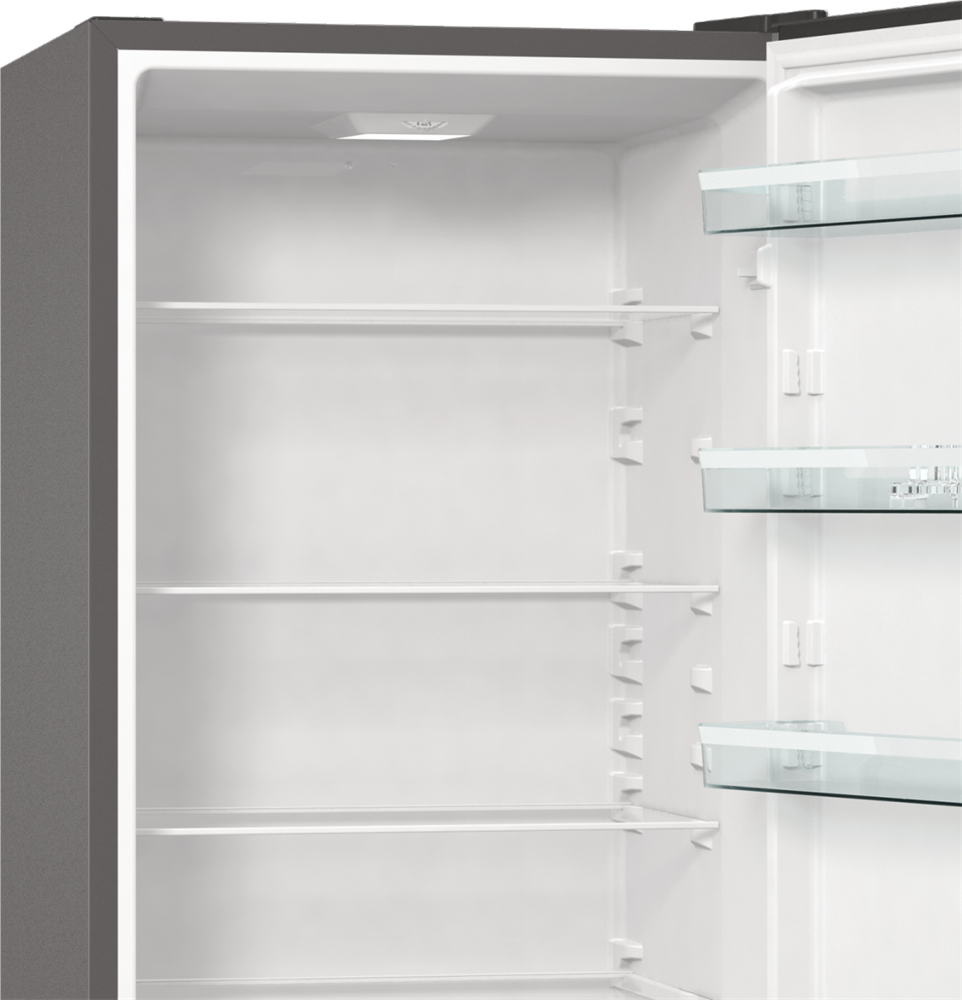 Gorenje RK6202ES4 inox, alulfagyasztós, Hűtő:239L, Fagyasztó:110L, FrostLess hűtőszekrény