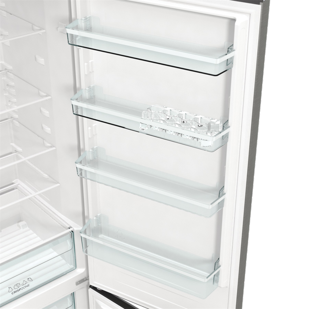 Gorenje RK6202ES4 inox, alulfagyasztós, Hűtő:239L, Fagyasztó:110L, FrostLess hűtőszekrény