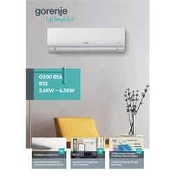 Gorenje Rea 2,6KW split klíma csepptálca fűtéssel, beépített WIFI REA26 KC