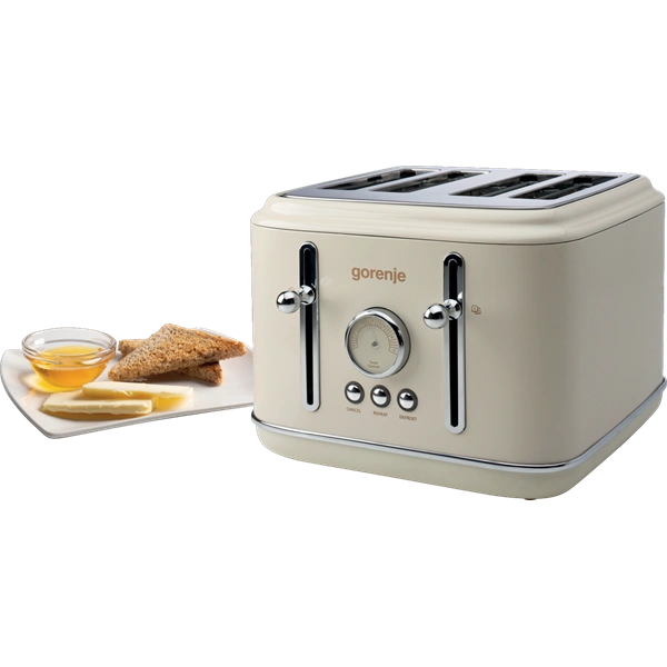 Gorenje T2300CLIN bézs 4 szeletes retro kenyérpirító