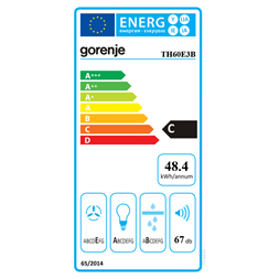Gorenje TH60E3B fekete teleszkópos páraelszívó