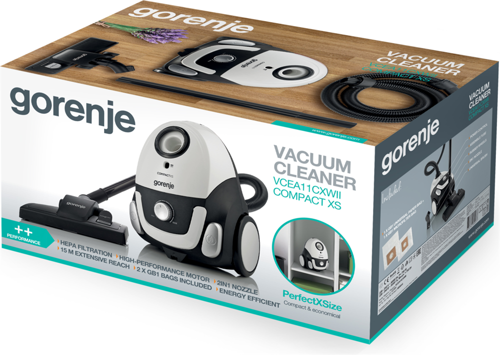 Gorenje VCEA11CXWII porzsákos porszívó