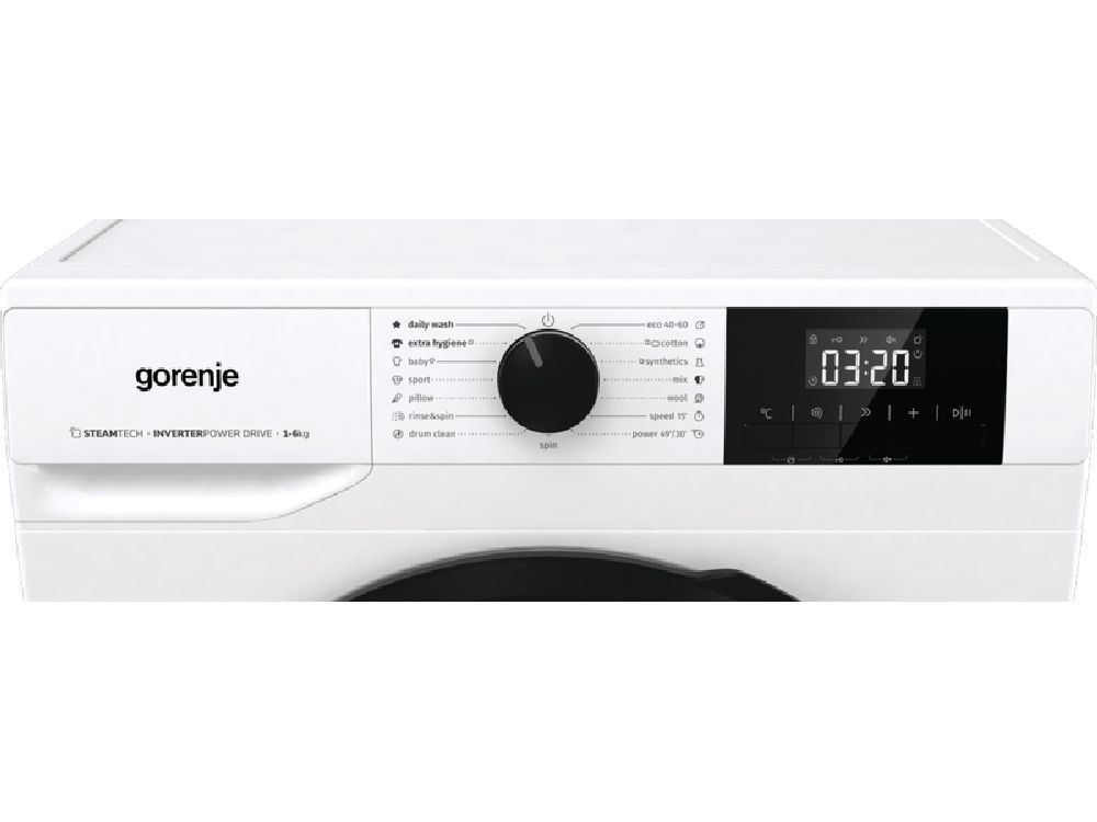 Gorenje W1NGPI61SBS fehér, elöltöltős, max.1000ford., 6 kg, mosógép
