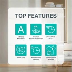 Gorenje W3NGPI72SAS fehér, elöltöltős, 7 kg, 1200 ford./perc, mosógép