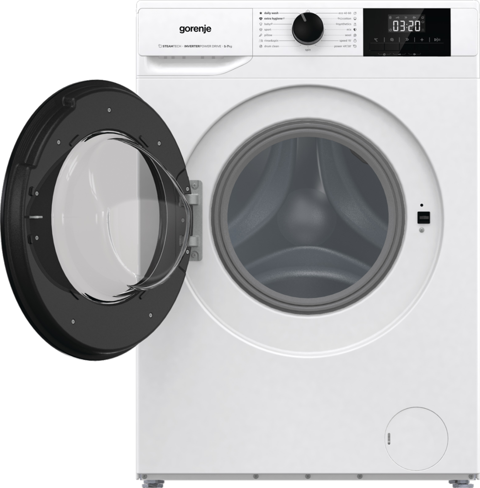 Gorenje W3NGPI72SBS fehér, elöltöltős, keskeny, max.1200ford., 7 kg, mosógép