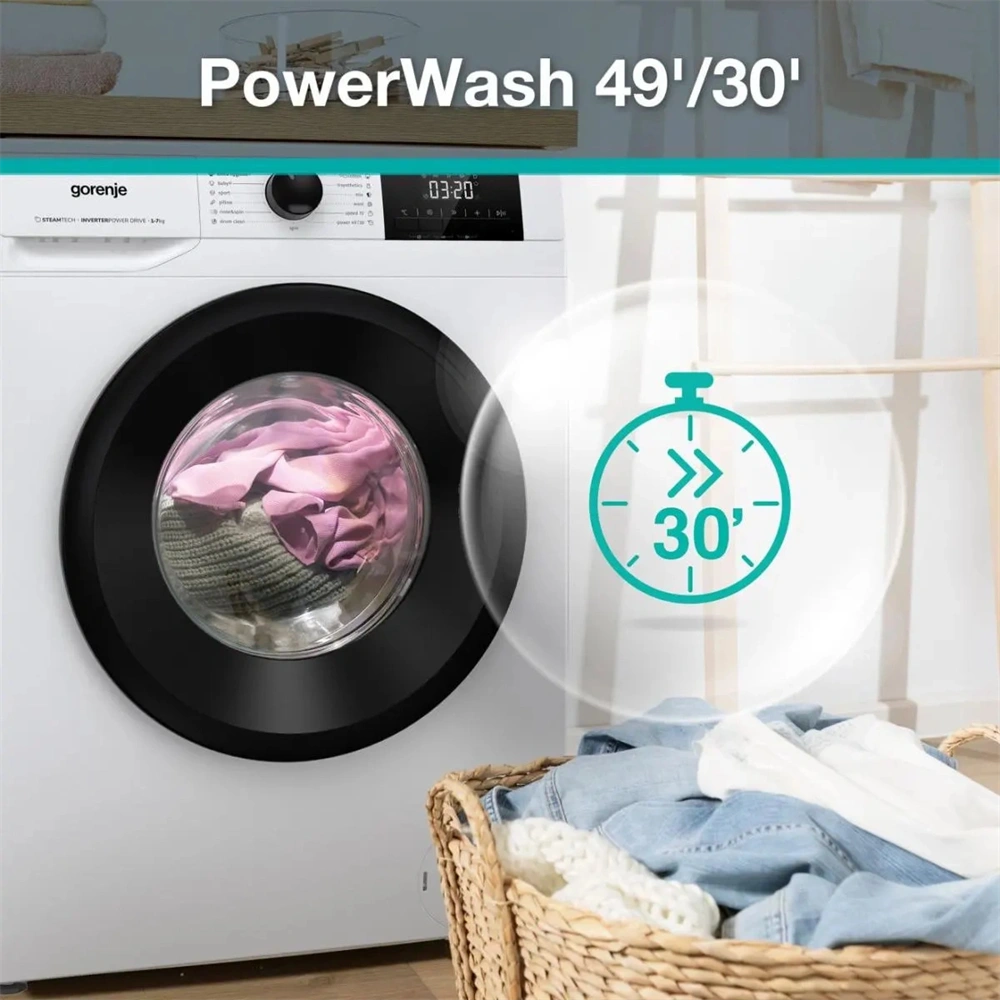 Gorenje W3NGPI74A3S fehér, elöltöltős, 7 kg, 1400 ford./perc, mosógép
