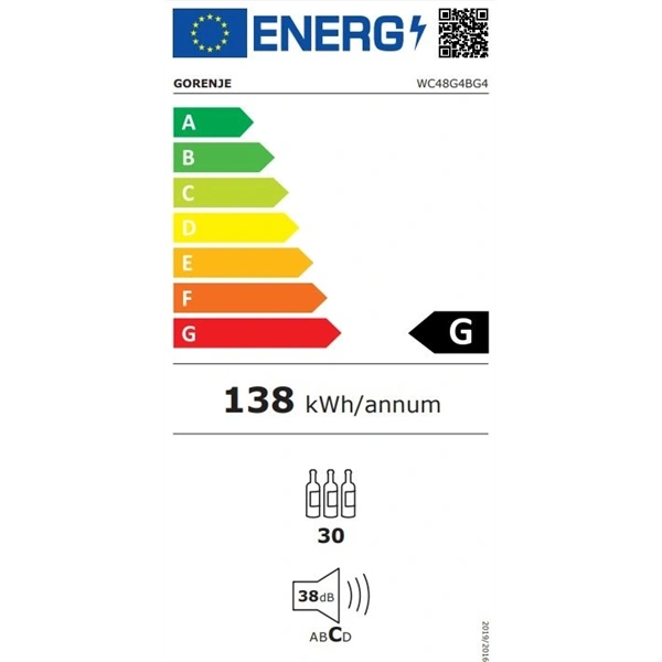 Gorenje WC48G4BG4 Palack: 30db, borhűtő
